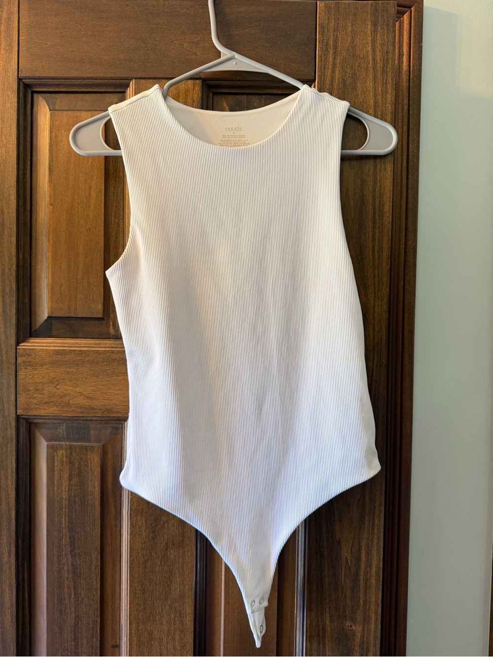 Nuuds White Ribbed Tank
